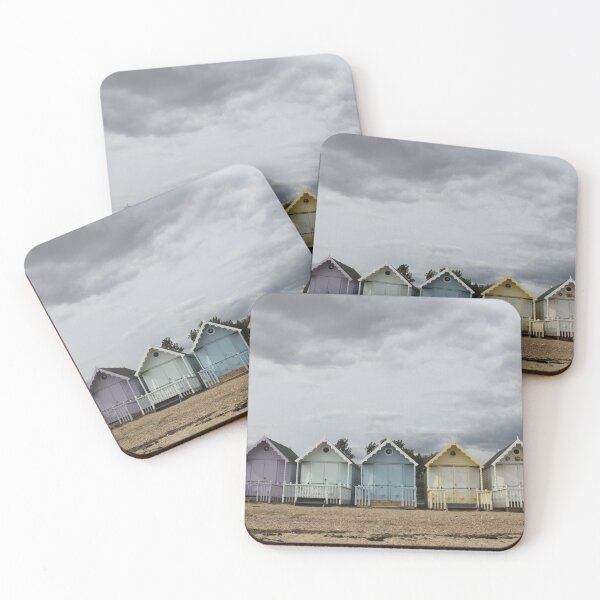 Item preview, Mersea Island Beach huts on a misty day designed and sold by Emma  Amies.