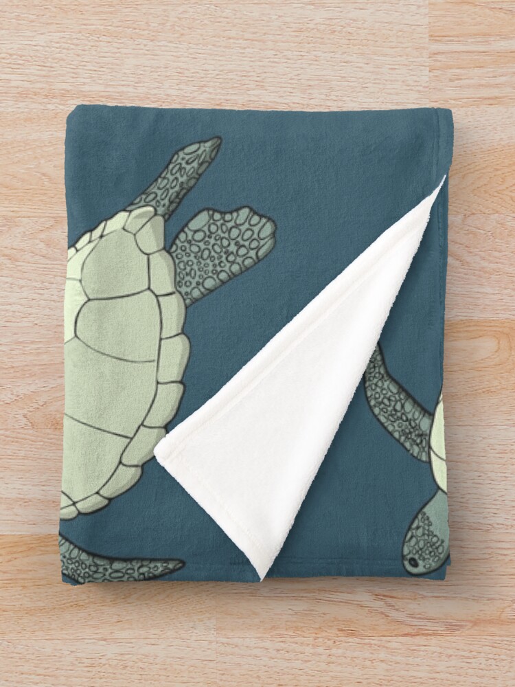 Thumbnail 3 of 6, Throw Blanket, Handdrawn turtle designed and sold by EngineerGoC.