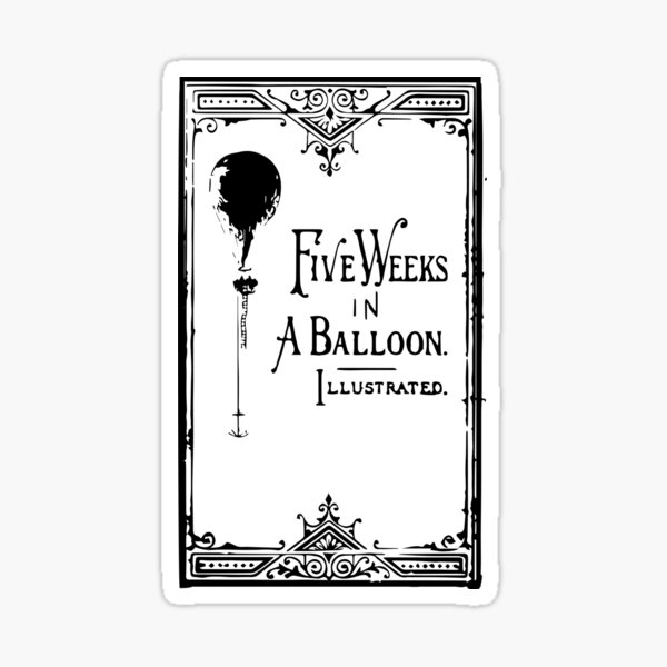 Old book cover, jules verne Sticker