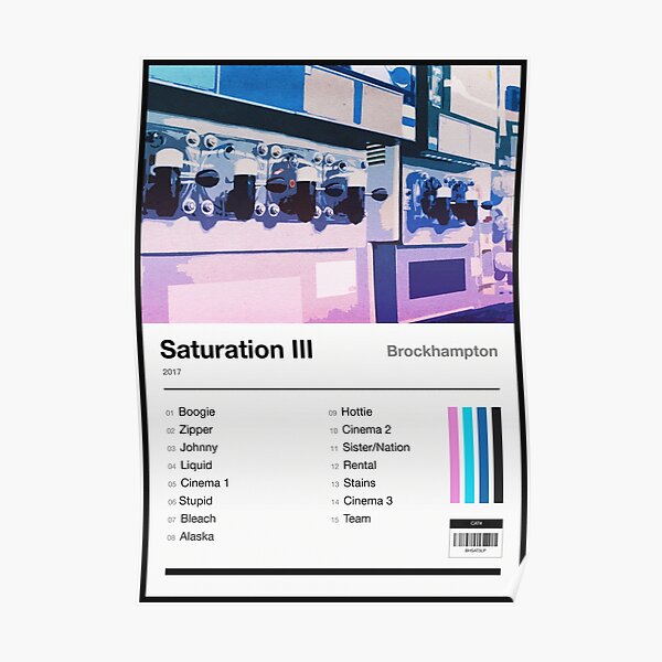 Saturation III Tracklist Poster