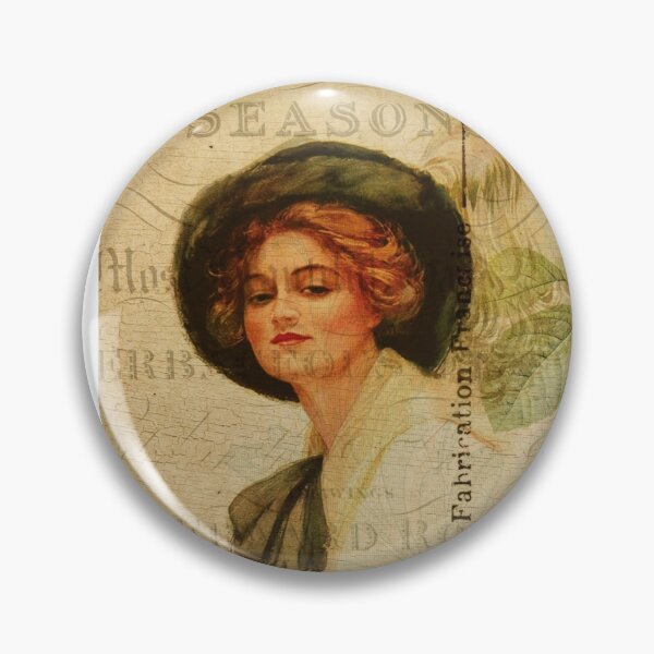 Item preview, Parisian Hat Lady Vintage Postcard Carte Postale Floral Shabby Chic Seasons designed and sold by WizardsWorld.