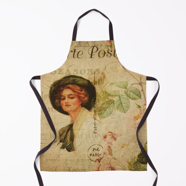 Item preview, Parisian Hat Lady Vintage Postcard Carte Postale Floral Shabby Chic Seasons designed and sold by WizardsWorld.
