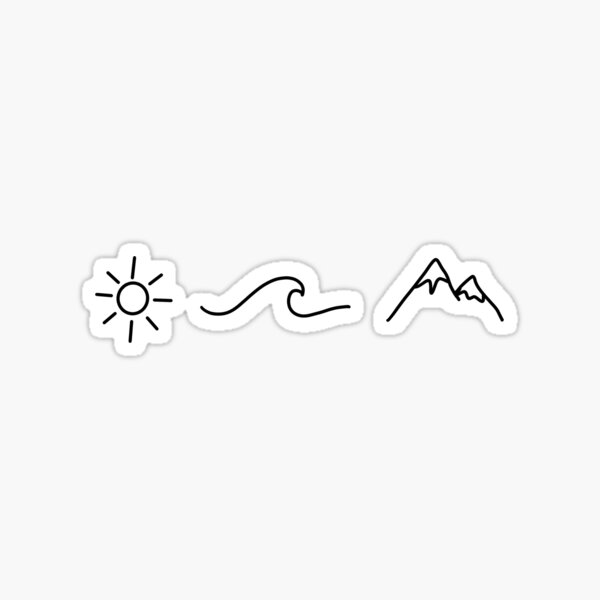 mountain-and-wave-sticker-for-sale-by-heatherhinson-redbubble