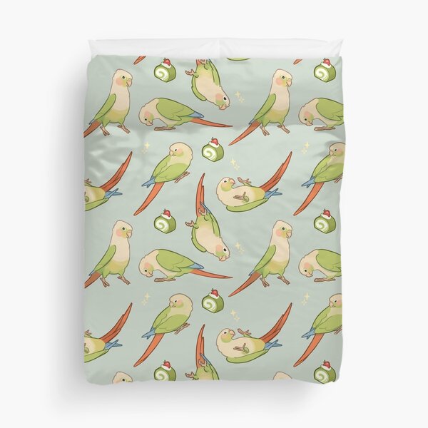 Cheeky conures - Cinnamon colors Duvet Cover