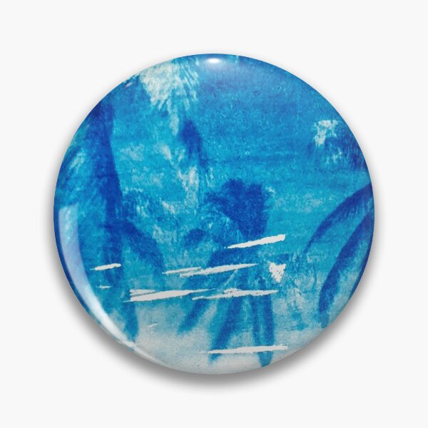 Item preview, Beach blue cyanotype artwork designed and sold by Milicatart.