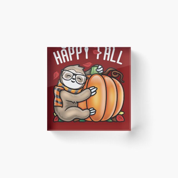 Item preview, Happy Fall Sloth and Pumpkin designed and sold by pablomendoza.