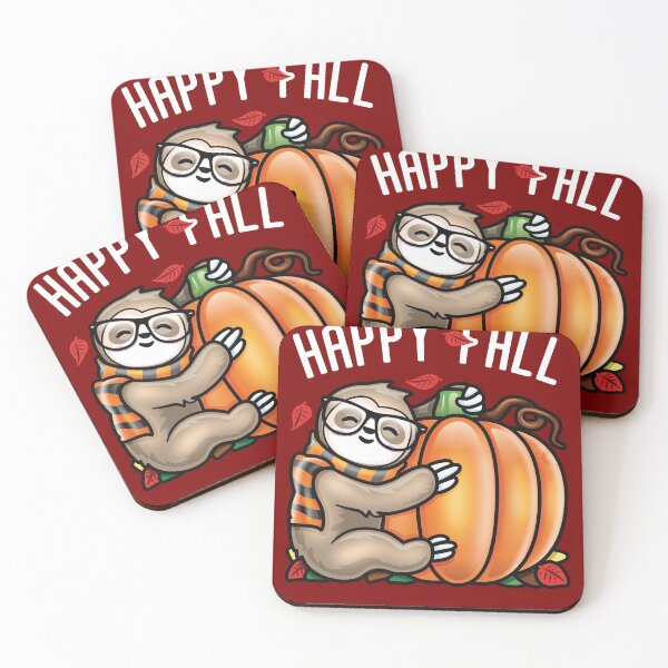 Item preview, Happy Fall Sloth and Pumpkin designed and sold by pablomendoza.
