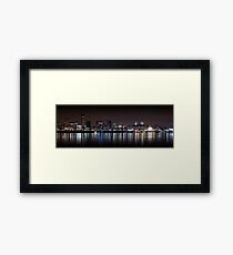 Liverpool Panoramic Skyline At Night Framed Print