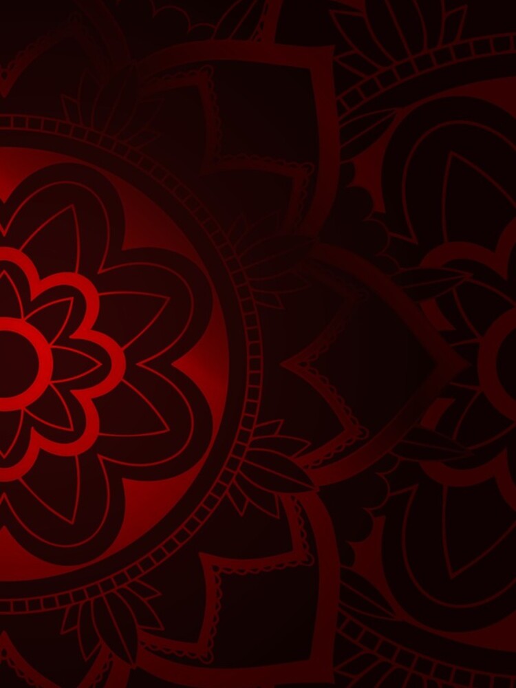 Thumbnail 4 of 4, iPhone Case, Dark Red Mandala Pattern designed and sold by JHDesignLab.
