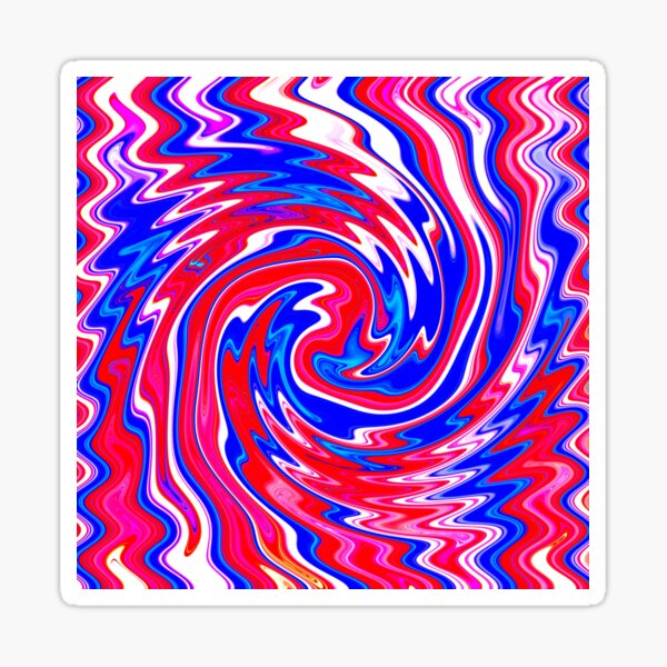 Red White & Blue Patriotic Vortex Sticker