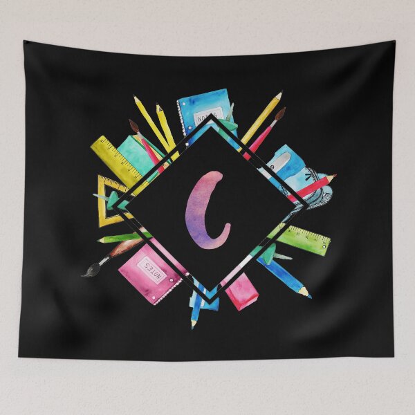 Item preview, Back To School Personalized Monogram Letter C designed and sold by MysticMagpie.
