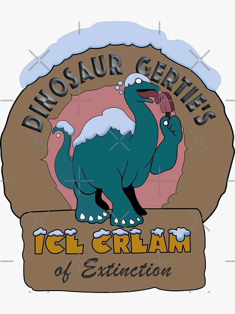 "Dinosaur Gertie's Ice Cream Of Extinction" Sticker For Sale By ...