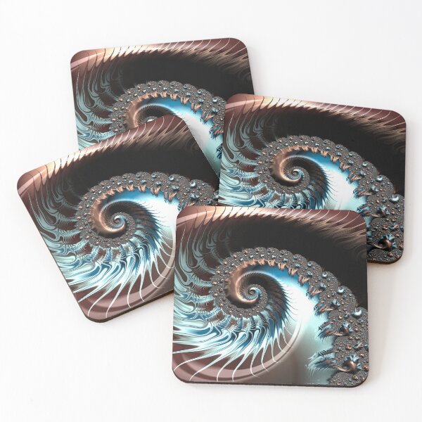Item preview, Teal and Brown Star Spiral  designed and sold by Elisabeth Lucas.