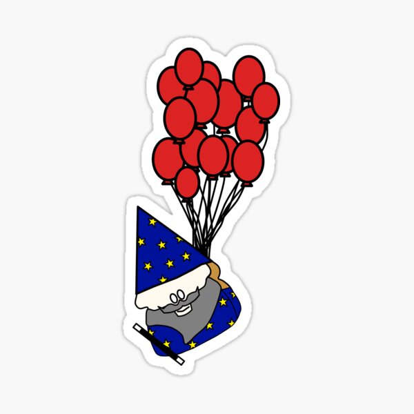 Hardcore Toast Balloon Wizard Sticker