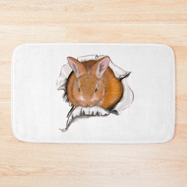 Item preview, Ginger bunny rabbit bursting through hole   - cute ginger bunny rabbit white background designed and sold by Artonmytee.