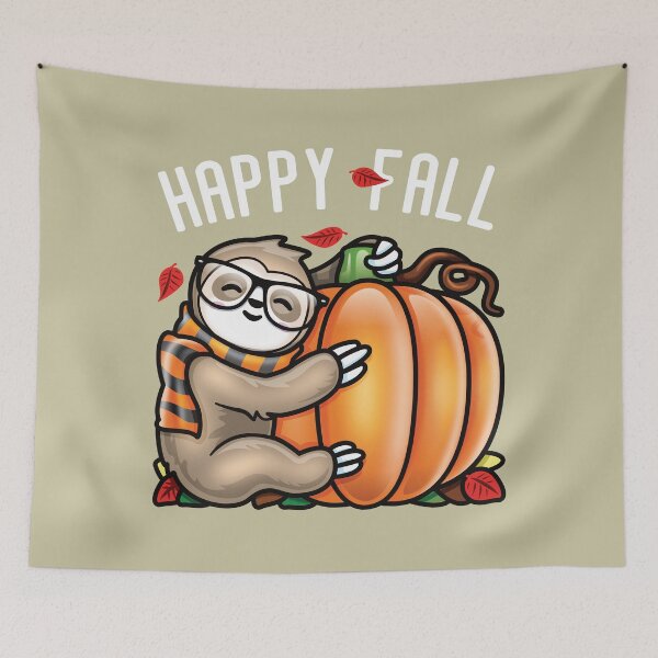 Item preview, Happy Fall Sloth Pumpkin designed and sold by pablomendoza.