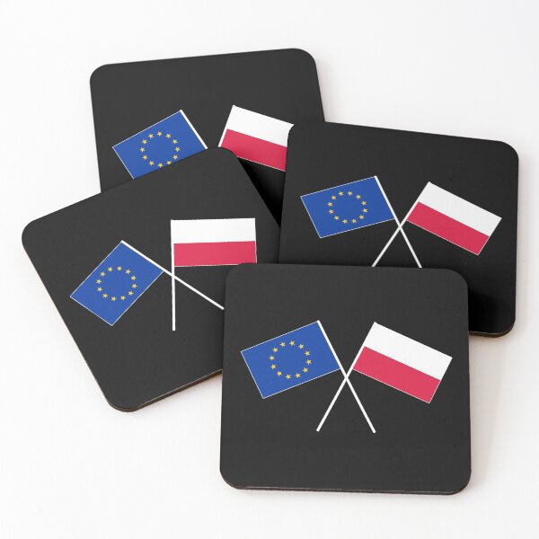 Artikelvorschau, Polen Europa EU Flagge Fahne gekreuzt entworfen und verkauft von GeogDesigns.