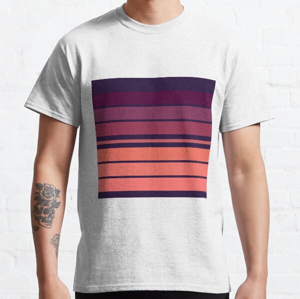 Pink World Stripes Classic T-Shirt