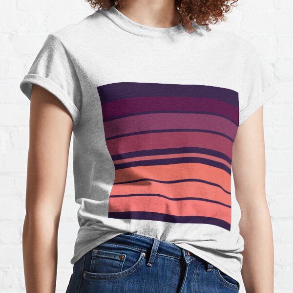 Pink World Stripes Classic T-Shirt