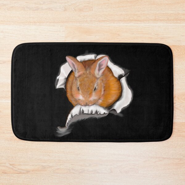 Item preview, Ginger bunny rabbit bursting through hole   - cute ginger bunny rabbit black background designed and sold by Artonmytee.