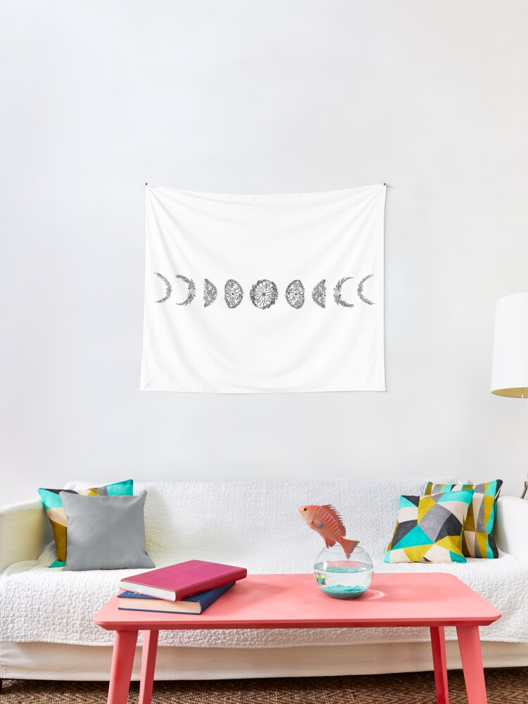 floral moon tapestry