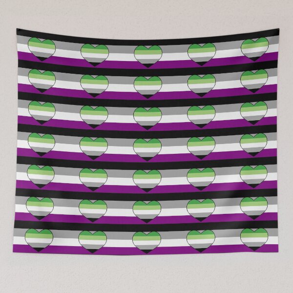 Item preview, Aromantic Asexual Flag designed and sold by BobaPuma.