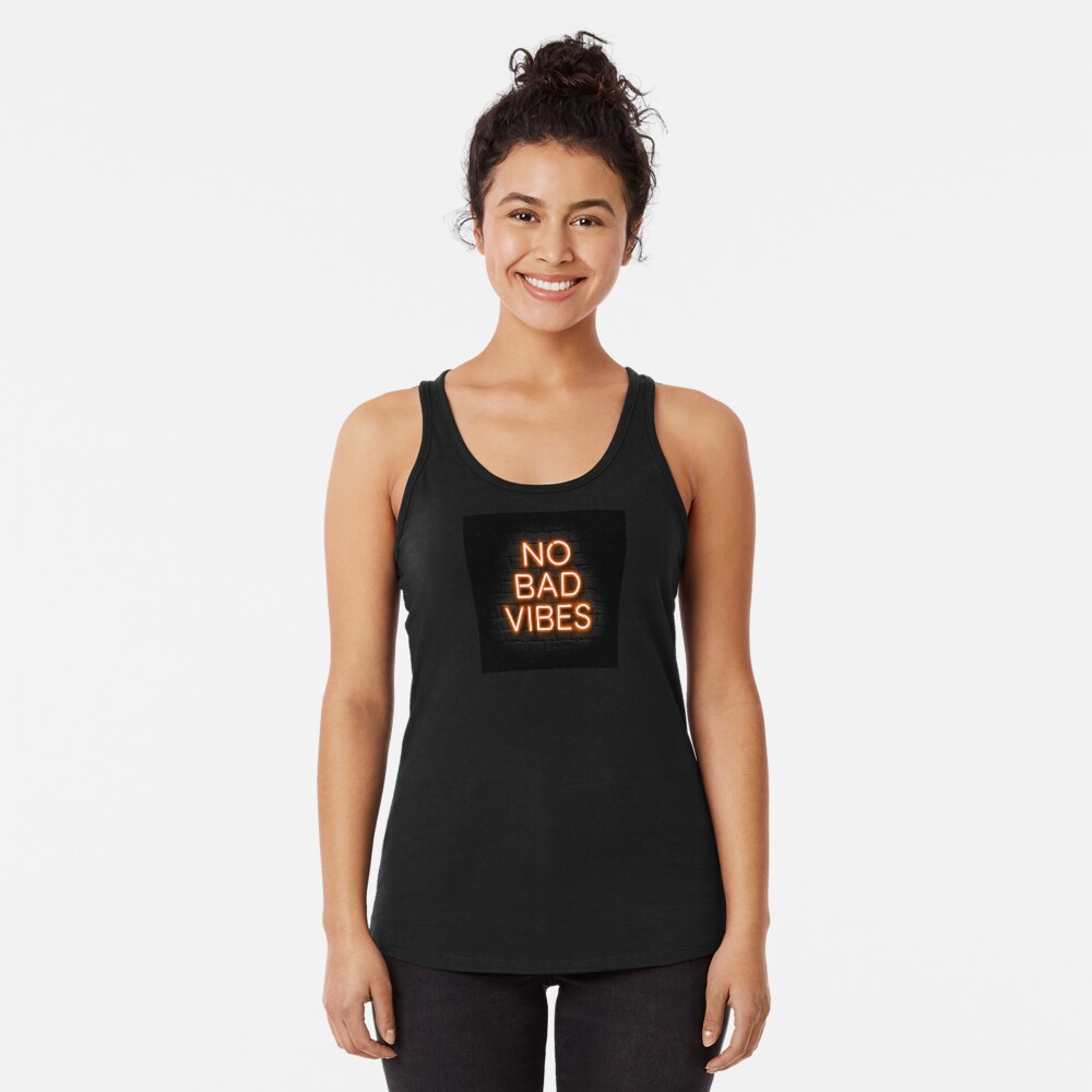 No Bad Vibes Tank Top - Black