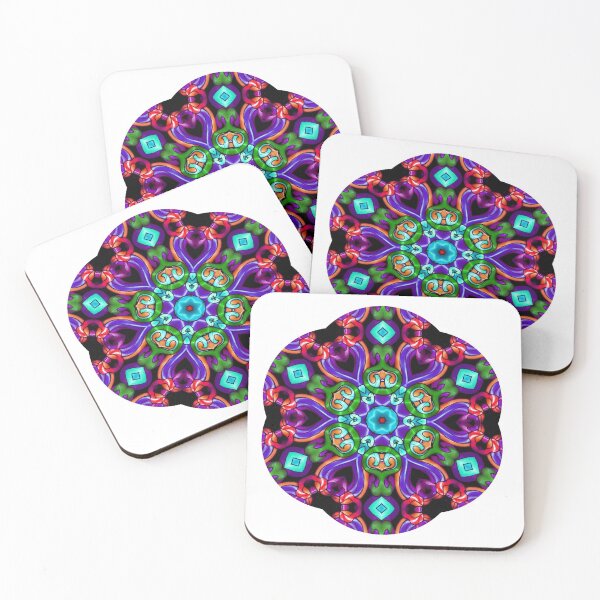 Item preview, mandala art colorful stickers tapestry designed and sold by charmingthreads.