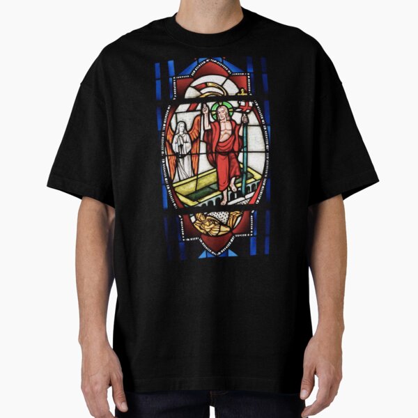 Resurrection Stained Glass - St. Paul Austin Oversized T-Shirt