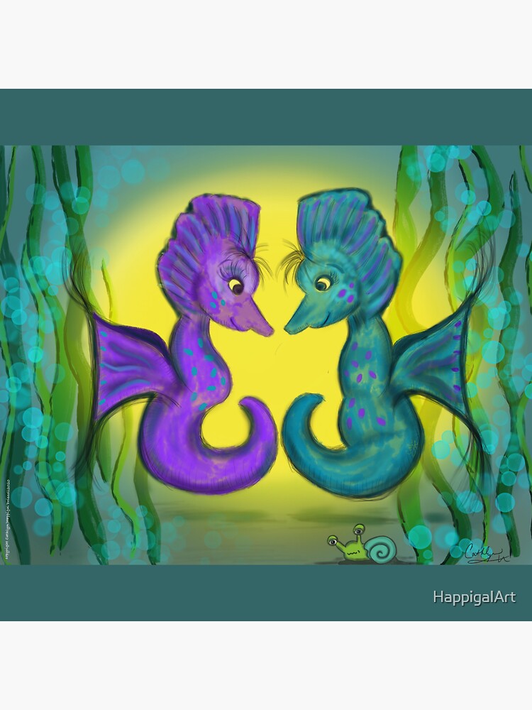 New SeaHorse Love by HappigalArt