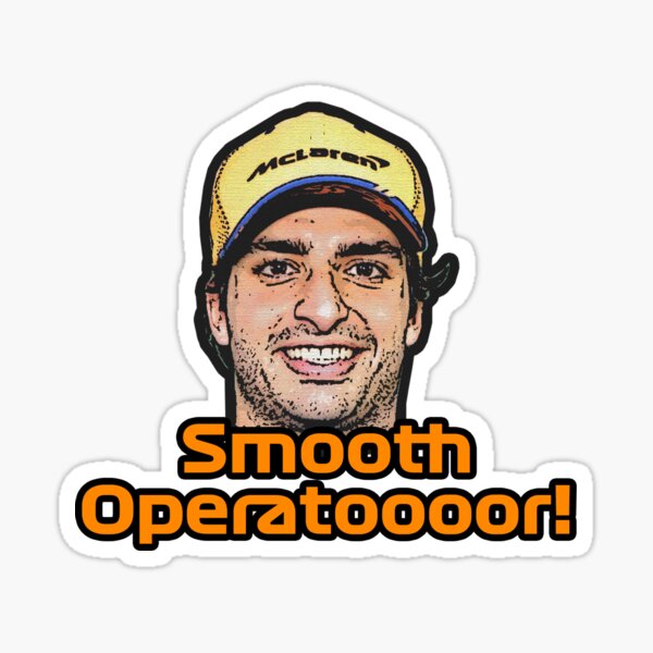 "Carlos Sainz - Smooth Operator" Sticker for Sale by Noodlewear | Redbubble