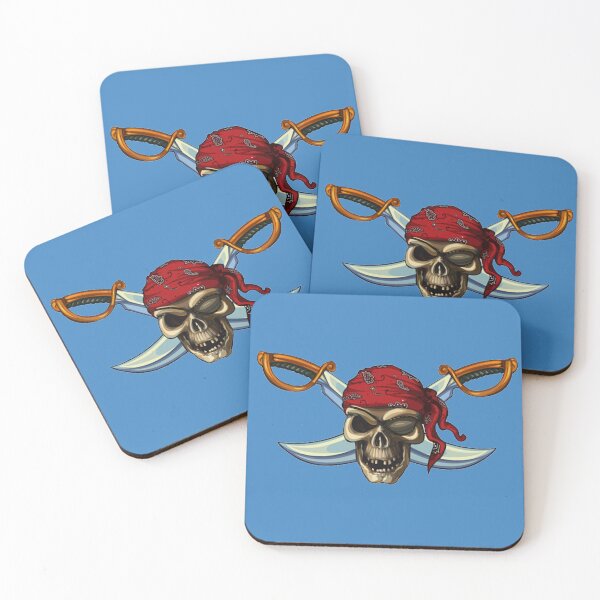 Item preview, Pirate Skull in Red Bandana designed and sold by KeysTreasures.