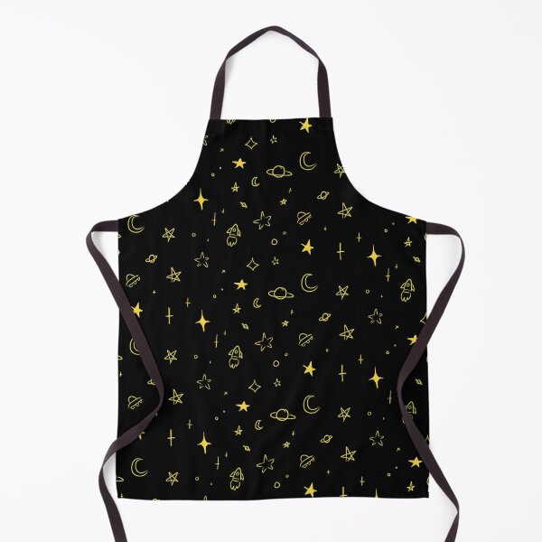 Yellow Space Pattern Apron
