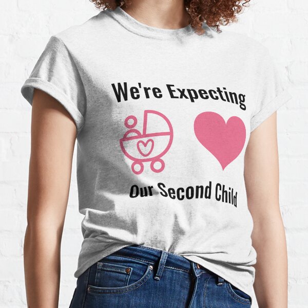 Second Pregnancy Announcement T-Shirts for Sale