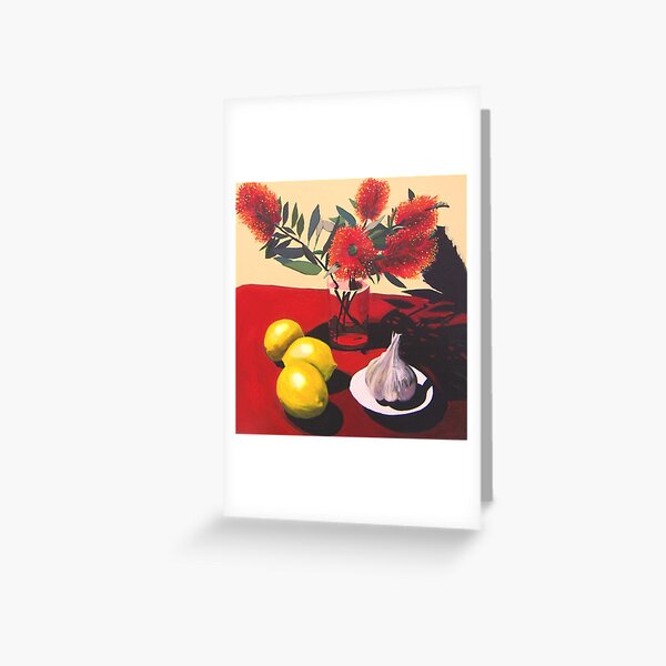 Garlic, Lemon and Bottlebrush. Greeting Card