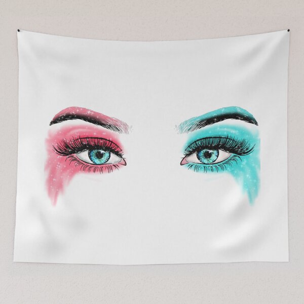Item preview, Blue Pink Makeup Eyes Quinn Crazy Girl Glitter  designed and sold by Jolly-Yosei.