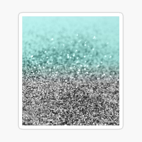 Item preview, Silver Teal Ocean Glam #2 (Photo of Glitter Only - Not Reflective) designed and sold by Anita's & Bella's Art.