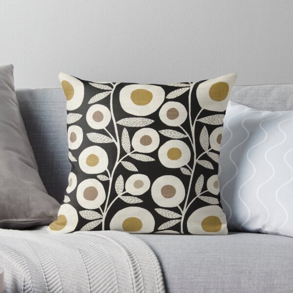 marimekko, scandinavian floral design Throw Pillow