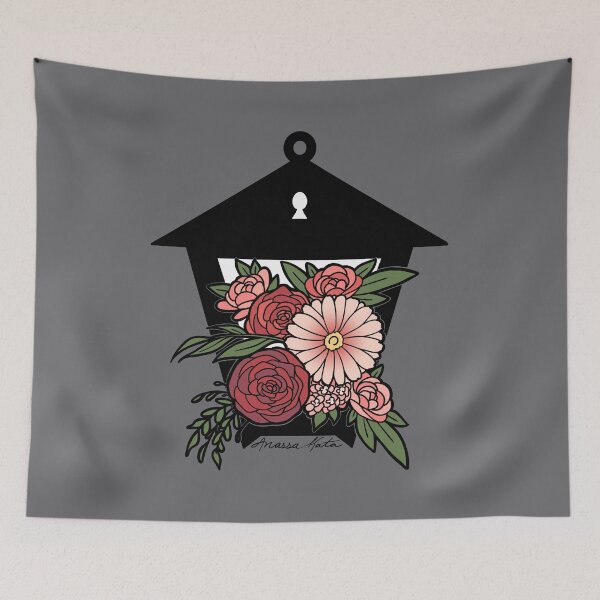 Item preview, Floral Lantern Red designed and sold by kilobyte.