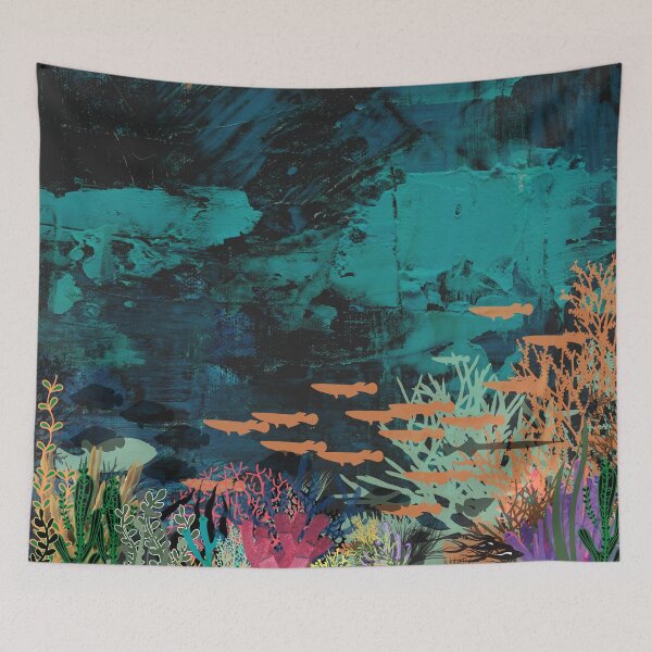 Item preview, Underwater Reef || Sea Life with Colorful Coral Reef and Fishes designed and sold by Aishwarya  Singh.