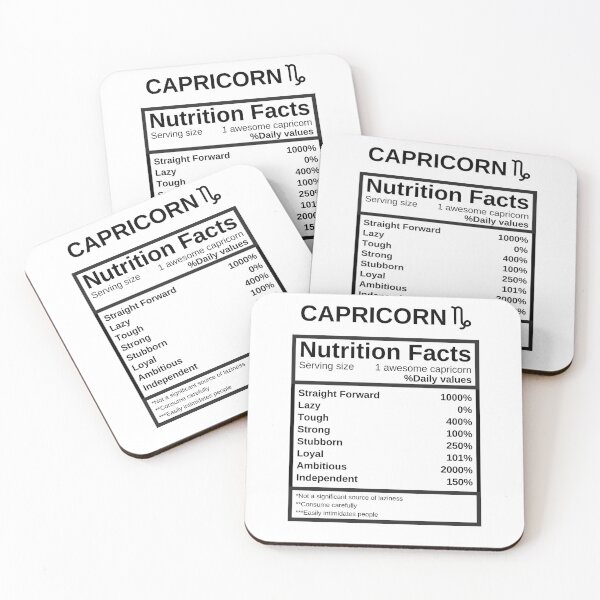 Item preview, Capricorn Nutrition Facts designed and sold by lolora.