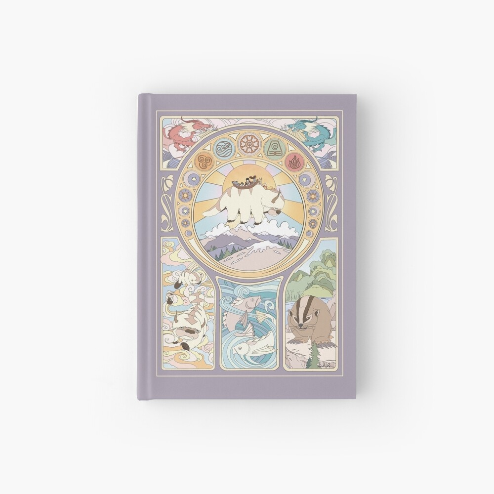 Team Avatar and Original Benders, Art Nouveau Hardcover Journal