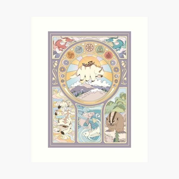 Item preview, Team Avatar and Original Benders, Art Nouveau designed and sold by Art By Billee.