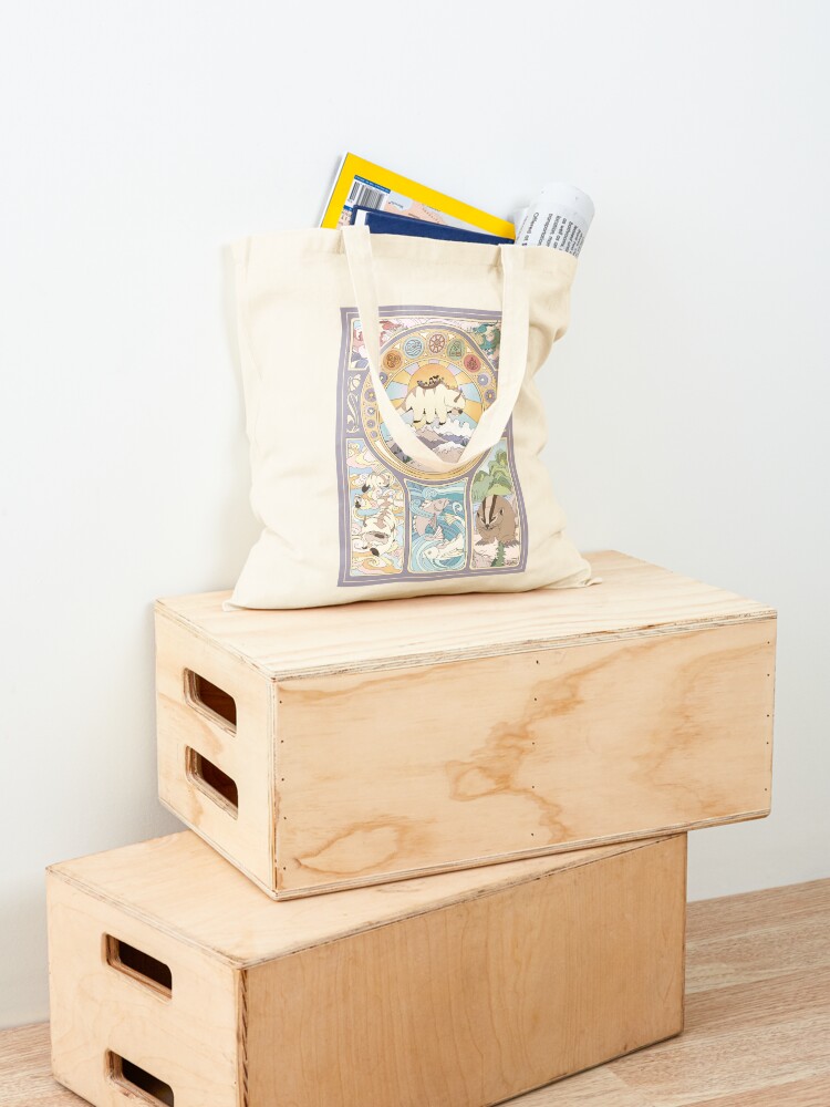 Alternate view of Team Avatar and Original Benders, Art Nouveau Tote Bag