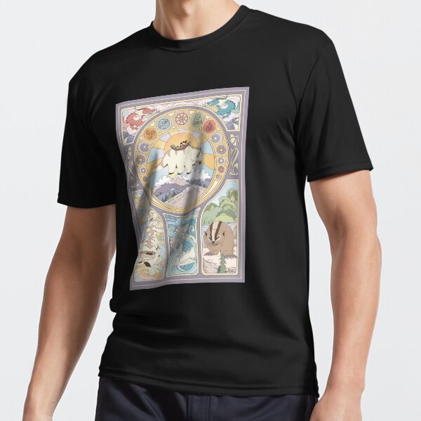 Team Avatar and Original Benders, Art Nouveau Active T-Shirt