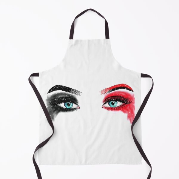 Item preview, Black Red Makeup Blue Eyes Punk Rock Quinn Crazy Girl Glitter  designed and sold by Jolly-Yosei.