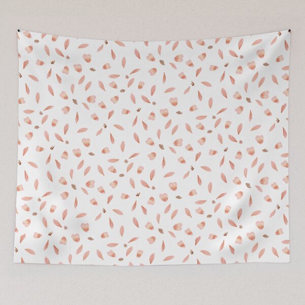 Item preview, deconstructed floral pattern with scattered petals designed and sold by rysunki-malunki.