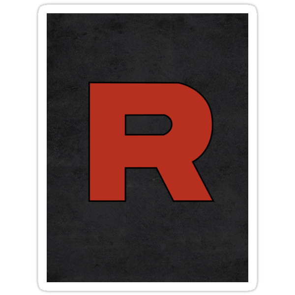 "Team Rocket Logo Design Poster Pokemon Original" Stickers by Jorden