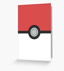 Pokemon Pokeball Minimal Design Poster Greeting Card