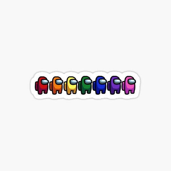 Among Us Imposter Stickers Redbubble - among us decal roblox id